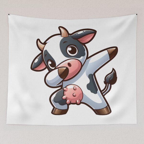 Item preview, Dancing Cow - Cute Cartoon Cow Illustration designed and sold by Designowner.