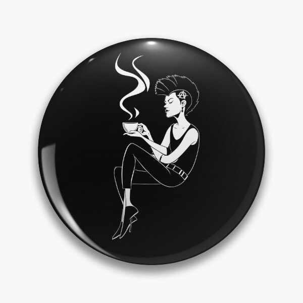 Item preview, Elegant and chic Punk Rocker taking coffee.. designed and sold by paulo silveira.