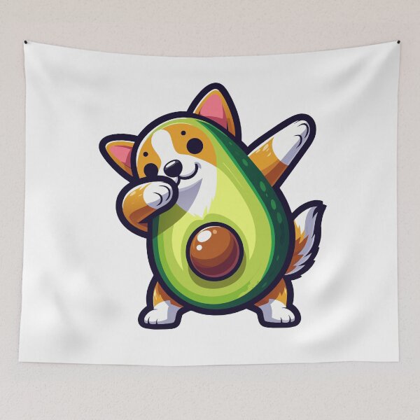 Item preview, Corgi Avocado Dabbing designed and sold by Designowner.