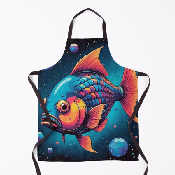 Item preview, Cosmic fish swim in space-Edited AI generated art designed and sold by Frostp.