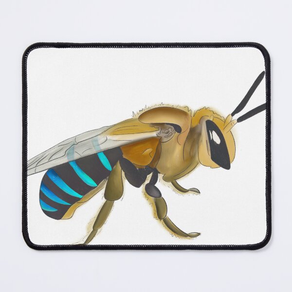 Item preview, blue banded bee designed and sold by LisaTrincaArt.