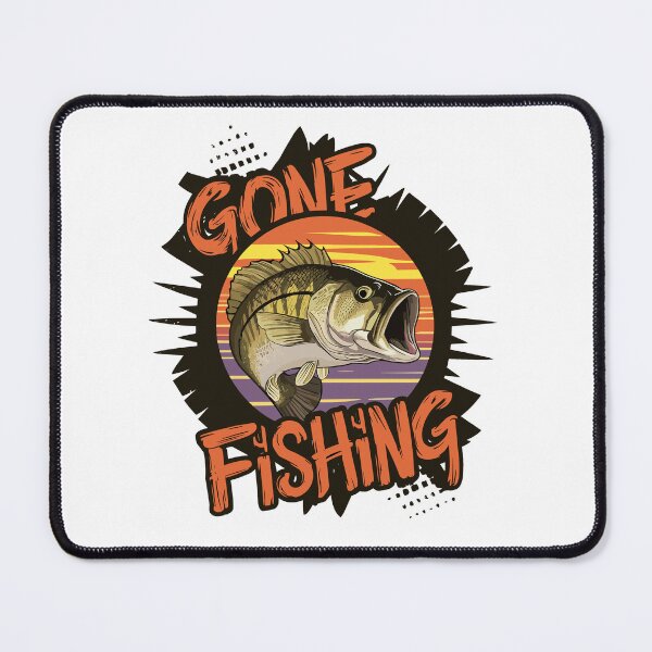 Item preview, Fishing jumping out of the water, says Gone Fishing designed and sold by Zeltagold8.