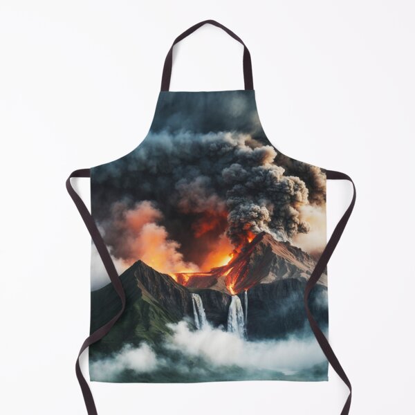 Item preview, Iceland Volcano Calm Smoking Burning Waterfalls designed and sold by SassyArtistry.