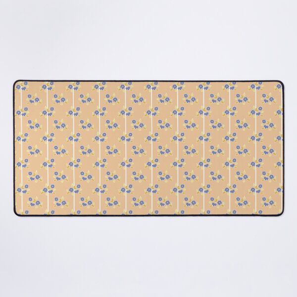 Item preview, Blue and Peach Floral Stripe designed and sold by Jessa Moon.
