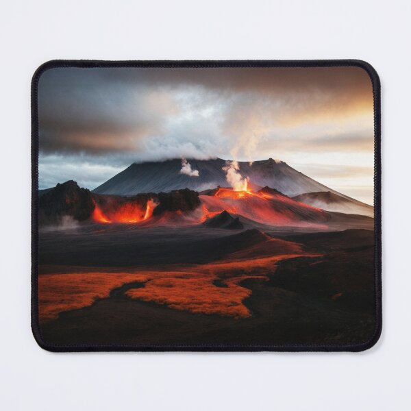 Item preview, Iceland Volcano Hot Burning Lava In Mountains designed and sold by SassyArtistry.
