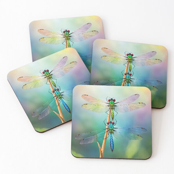 Item preview, Dragonflies Made of Glass Fly On Beautiful Wings designed and sold by Glimmersmith.