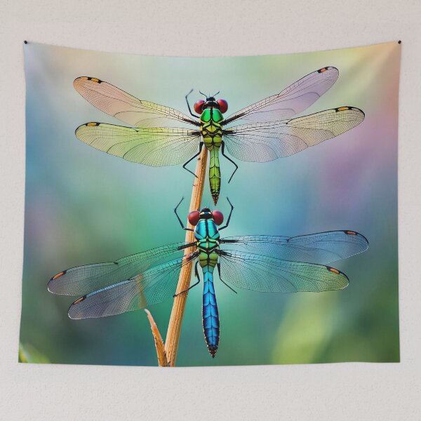 Item preview, Dragonflies Made of Glass Fly On Beautiful Wings designed and sold by Glimmersmith.