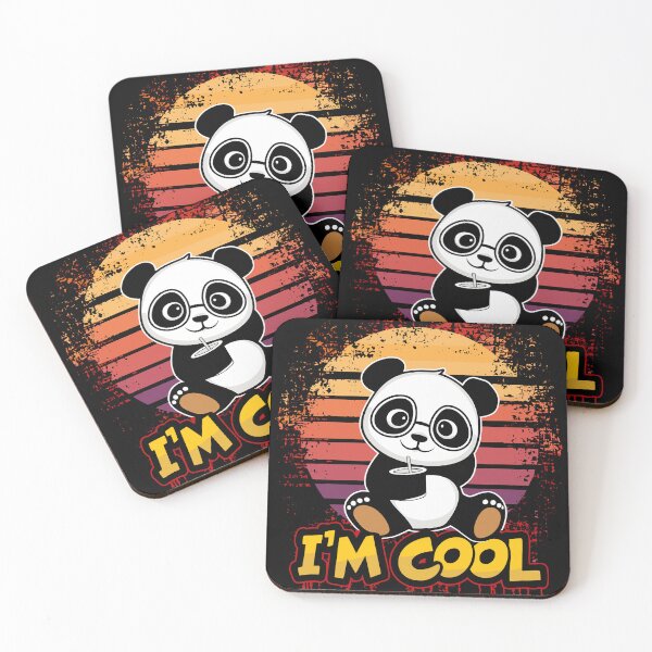 Item preview, Cool Panda with Sunglasses Vintage Sunset designed and sold by Quirky Shirts.