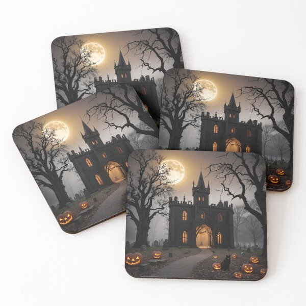 Item preview, Haunted Graveyard Halloween Black Cat Full Moon designed and sold by EnchantedVista.