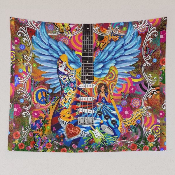 Item preview, Freedom Rock Guitar Hippy Art Peace Love by Juleez designed and sold by Juleez.