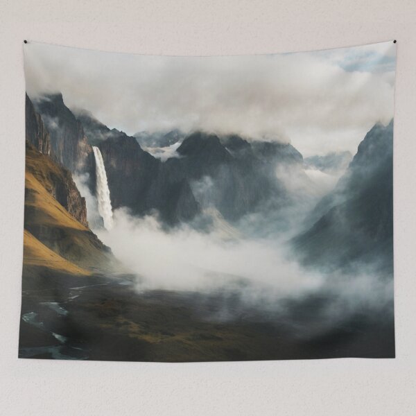 Item preview, Iceland Volcano Calm Beautiful smoking Waterfalls designed and sold by SassyArtistry.