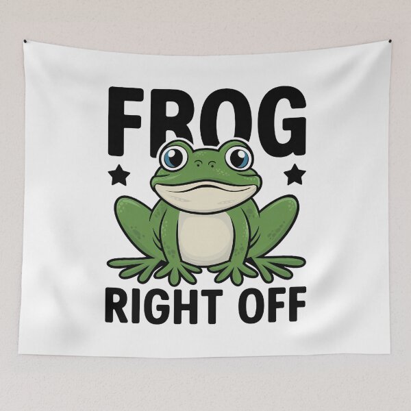 Item preview, Frog right off - froggy humor designed and sold by EvergreenWhimsy.