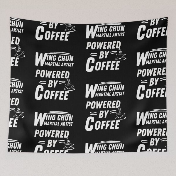 Item preview, Wing chun martial artist powered by coffee designed and sold by annoying-shirts.