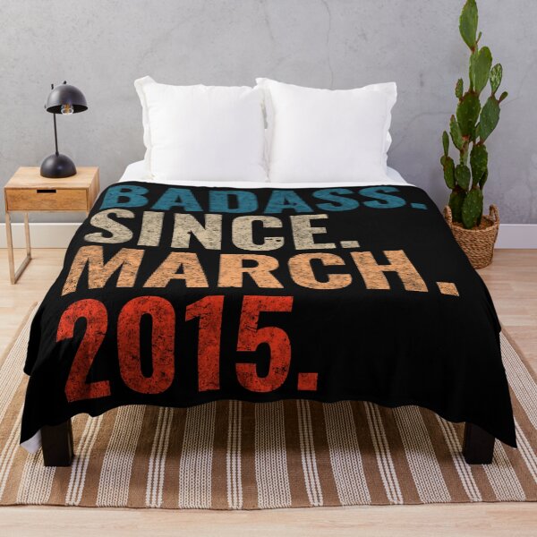 Item preview, Badass since March 2015 Vintage 2015 March birthday gift designed and sold by Teelogic.
