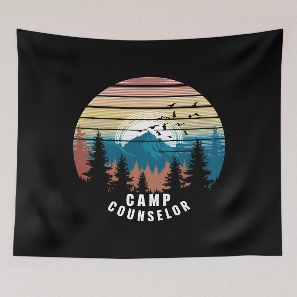 Item preview, Camp Counselor Retro Sunset Director Camper Staff Camping designed and sold by FloraPlantTees.