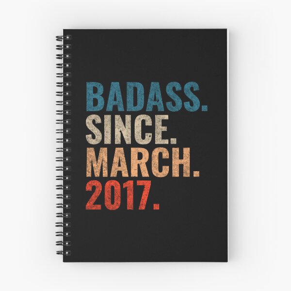 Item preview, Badass since March 2017 Vintage 2017 March birthday gift designed and sold by Teelogic.