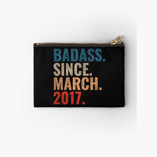 Item preview, Badass since March 2017 Vintage 2017 March birthday gift designed and sold by Teelogic.