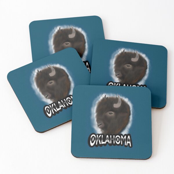 Item preview, Oklahoma Bison Head Side Profile  designed and sold by hannaHKyong.
