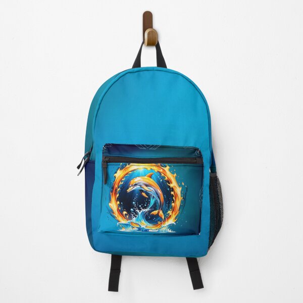 Item preview, A fascinating interplay of fire and water with dolphin designed and sold by nicky2342.