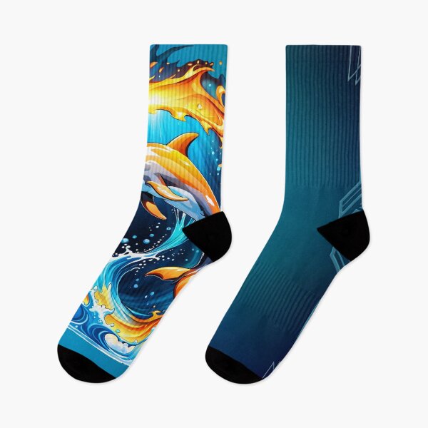 Item preview, A fascinating interplay of fire and water with dolphin designed and sold by nicky2342.