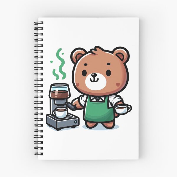 Item preview, Hand-Drawn Cute Coffee Bear: Bear-ista Delight designed and sold by DudzDesignz.