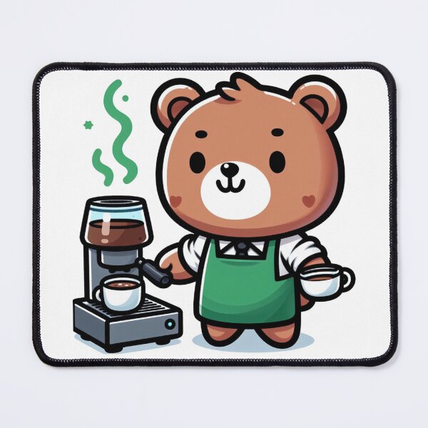 Item preview, Hand-Drawn Cute Coffee Bear: Bear-ista Delight designed and sold by DudzDesignz.