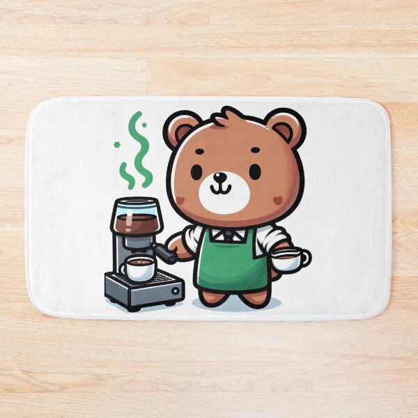 Item preview, Hand-Drawn Cute Coffee Bear: Bear-ista Delight designed and sold by DudzDesignz.