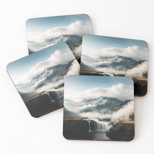Item preview, Iceland Volcano Smoking Waterfalls Beautiful Landscape  designed and sold by SassyArtistry.