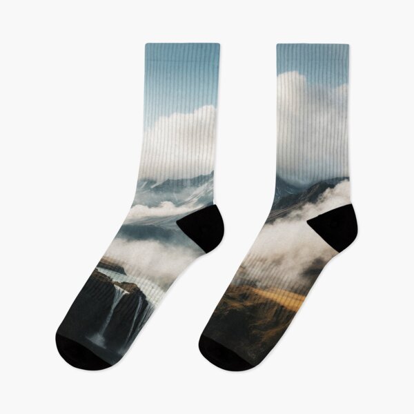 Item preview, Iceland Volcano Smoking Waterfalls Beautiful Landscape  designed and sold by SassyArtistry.