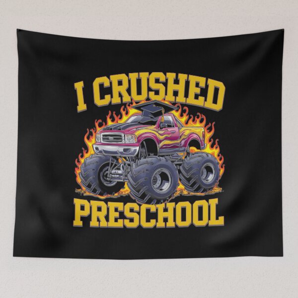 Item preview, I Crushed Pre-K Grad, Graduation Preschool Monster Truck Boys designed and sold by VerdePlantTees.