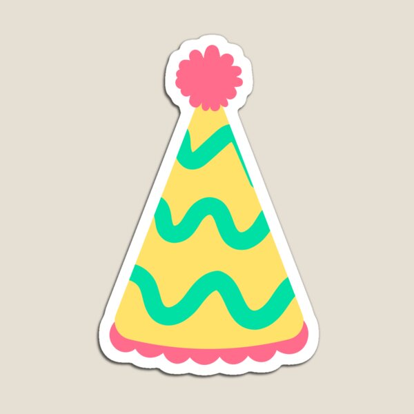 Item preview, Kids hand drawn cute party yellow party hat designed and sold by nuchz.