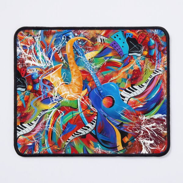 Item preview, Abstract, Colorful Guitar, Saxophone, Piano, Music Art by Juleez designed and sold by Juleez.