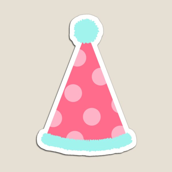 Item preview, Kids hand drawn cute party pink party hat designed and sold by nuchz.