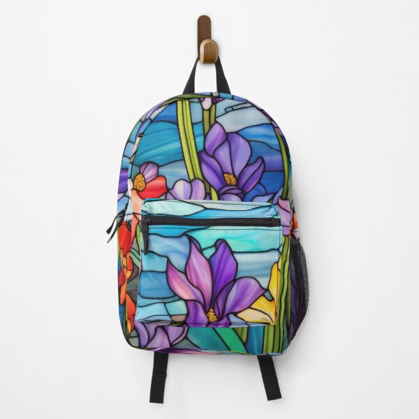 Item preview, Beautiful Stained Glass, Purlple orchids, Yellow orchids, Orange Orchids designed and sold by Jaydee001.