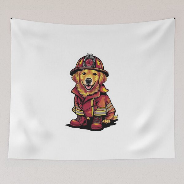 Item preview, Golden Retriever Fireman designed and sold by likbatonboot.