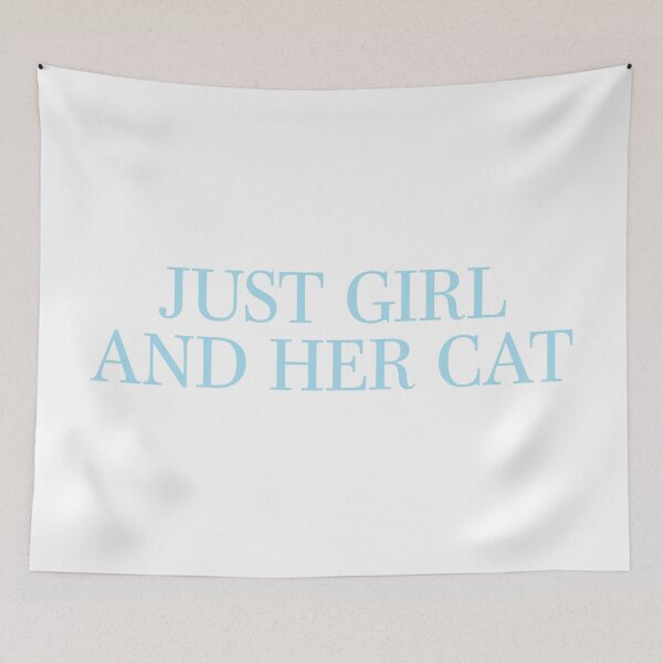 Item preview, just a girl and her cat designed and sold by Lashmit Alcalá.