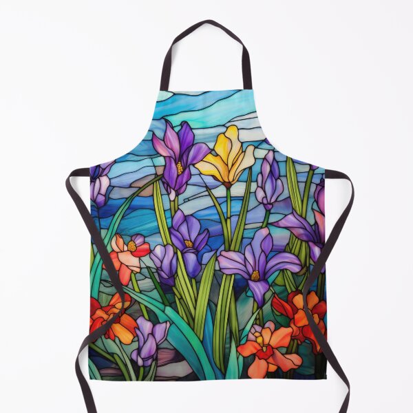 Item preview, Beautiful Stained Glass, Purlple orchids, Yellow orchids, Orange Orchids designed and sold by Jaydee001.