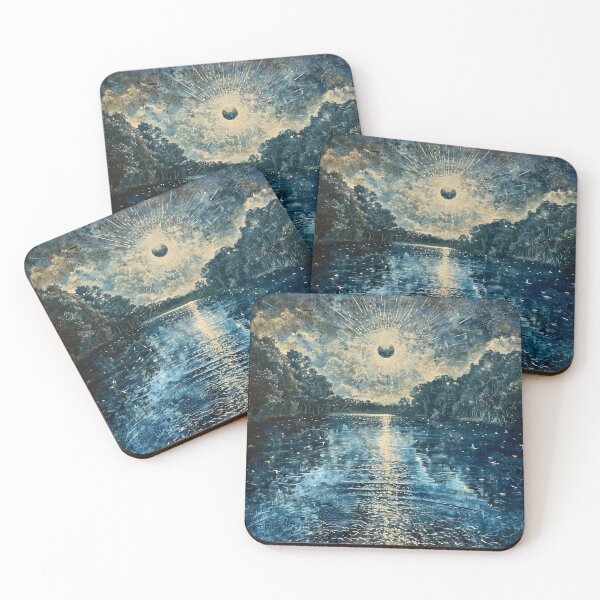 Item preview, Ethereal Eclipse Over Tranquil Waters designed and sold by RendercraftT.