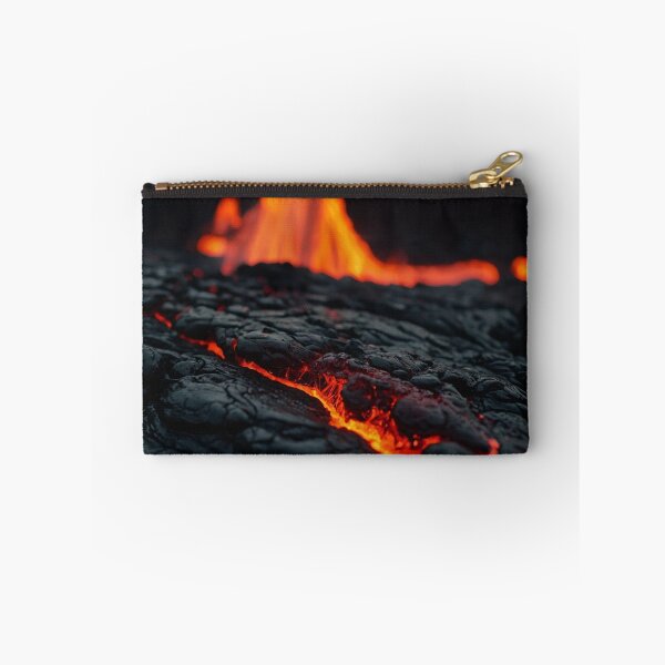 Item preview, Magmatic lava bursting out in river - close up of volcano designed and sold by SassyArtistry.