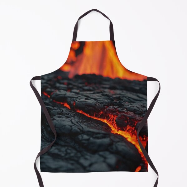 Item preview, Magmatic lava bursting out in river - close up of volcano designed and sold by SassyArtistry.