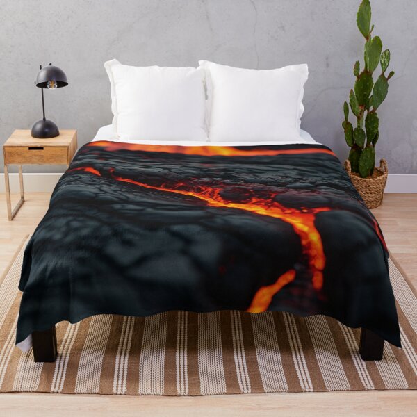Item preview, Magmatic lava bursting out in river - close up of volcano designed and sold by SassyArtistry.