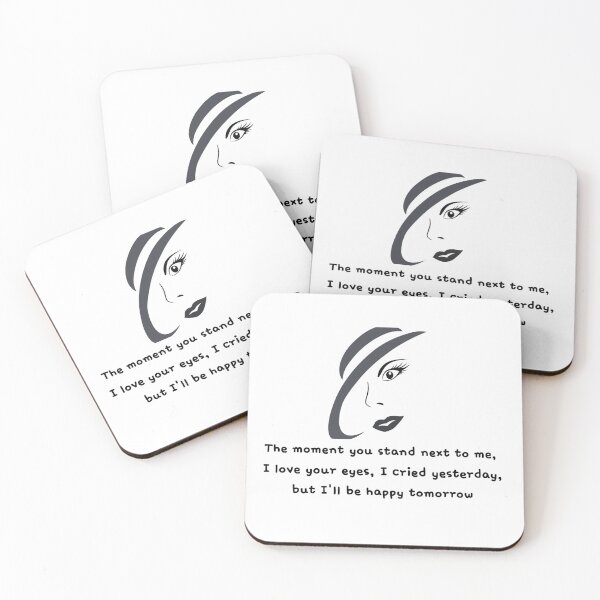 Item preview, woman's face abstract painting and poem designed and sold by yg-gallery.