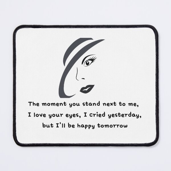 Item preview, woman's face abstract painting and poem designed and sold by yg-gallery.