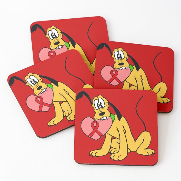 Item preview, Yellow Dog With Awareness Ribbon Heart (Red) designed and sold by CaitlynConnor.