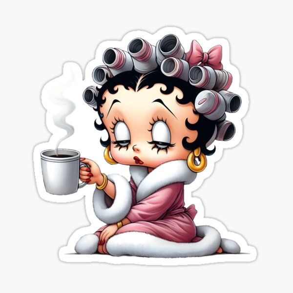 Item preview, Betty Boop with Morning Coffee designed and sold by sdnative619.