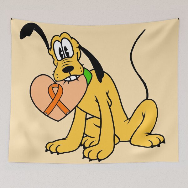 Item preview, Yellow Dog With Awareness Ribbon Heart (Orange) designed and sold by CaitlynConnor.
