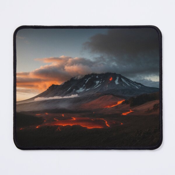 Item preview, Iceland Volcano Smoking Beautiful Lava landscape designed and sold by SassyArtistry.