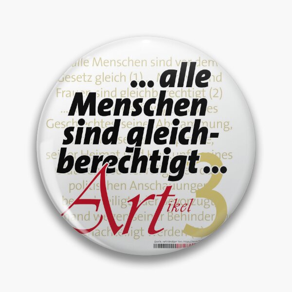 Item preview, "All people are equal before the law" - Article 3 | Basic Law of the Federal Republic of Germany designed and sold by Brunhilde1001.