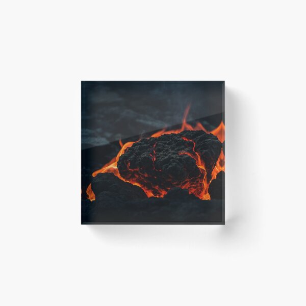 Item preview, Magmatic rock on fire at volcano designed and sold by SassyArtistry.