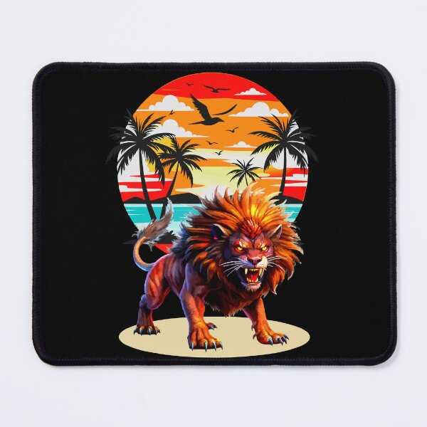 Item preview, Ferocious Lion in Tropical Paradise designed and sold by VikArtStudio.